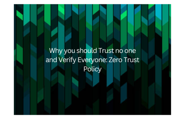 Why you should Trust no one and Verify Everyone: Zero Trust Policy