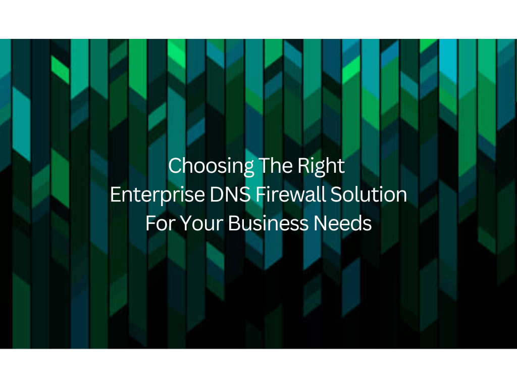 Choosing the Right Enterprise DNS Firewall Solution for Your Business Needs