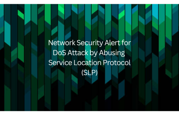 Network Security Alert for DoS attack by abusing Service Location Protocol (SLP)